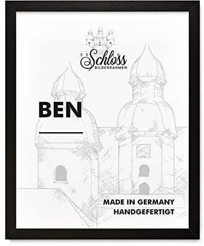 Schloss BILDERRAHMEN Ben 59,4x84 cm DIN A1, Dekor Schwarz