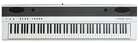 Fame SP-2 BW Stagepiano, 88 Tasten Hammermechanik, 192 Stimmen, 2x 20 Watt Stereo Lautsprecher, 25 Sounds, 50 Begleitrhythmen