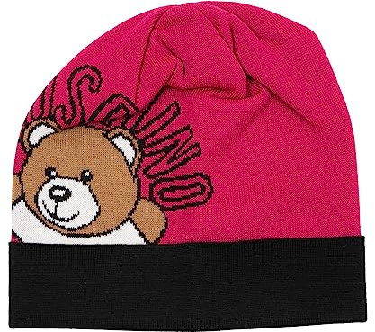 Moschino Damen Teddy Bear M�TZE Fuchsia