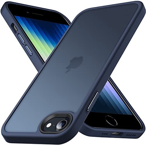 Anqrp Designed for iPhone SE 2022/2020/8 Case - Military Shockproof Slim Translucent Matte Phone Cover, Compatible with iPhone SE 2020/2022/8/7 4.7, Blue