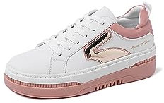 QUEEN HELENA Sneakers Platform Leggere Casual Scarpe da Ginnastica Donna X29-4 (Rosa, Numeric_39)
