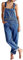 FeMereina Denim Overalls for Women Loose Fit Classic Bib Casual Jean Stretchy Denim Overall Jumpsuit Tapered Leg Jean Pants (Blue, XL)