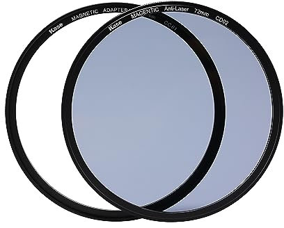 Kase Wolverine 72 mm Anti-Laser-Schutzfilter, magnetisch, stoßfest, gehärtetes optisches Glas, inkl. Adapter