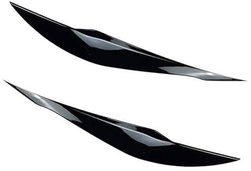 EVURU Scheinwerfer-Augenbrauen, 2 stücke Auto Front Scheinwerfer Augenbraue Augenlid for BMW F30 F33 F34 F35 F31 318i 320i 2013-2019 Scheinwerfer augenlider Augenbrauen (Size : Gloss Black)