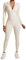 RXRXCOCO Gerippte Langarm Jumpsuits Damen mit Reißverschluss Eng Rundhalsausschnitt Einteiler Bauchweg Sport Yoga Overall Romper Aprikose M