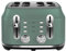 Rangemaster RMCL4S201MG Mineral Green 2.1kW 4 Slice Toaster with Defrost, Cancel & Reheat Functions, Removable Crumb Tray & 6 Power Levels with 2 Year Guarantee