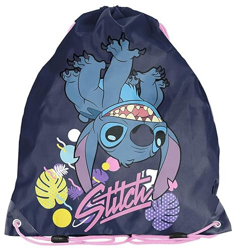 PASO Stitch, Sac de Sport à Cordon Unisex Kids, Multicolore, 45 x 34 cm