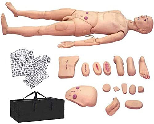 5,7 Fuß lebensgroße menschliche Puppe, Trainings-HLW-Simulator, Patientenpflegepuppe für Krankenpflege, medizinische Ausbildung, Lehre und Ausbildung, medizinische Versorgung