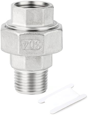 ERGAOBOY 1 pièce 3/4 BSP en acier inoxydable 304 Raccords femelles et mâles, raccords union, adaptateurs filetés pour eau/huile/gaz