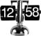 Cocoarm Digitale Flip-Down-Uhr, Retro-minimalistische Mechanische Auto-Flip-Uhr, Schreibtischuhr mit Großen Zahlen, Edelstahl für Zuhause und Wohnzimmer (Black)