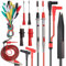 Messleitungen für Multimeter Kit, 19 Stück Multimeter Kabel 1000V / 10A /CAT III/IV Bananenstecker, Messleitungen für Multimeter, Krokodilklemmen mit Kabel, Test Haken, SMD Prüfklemmen, Prüfspitzen