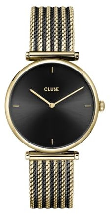 Triomphe CW10403 Montre pour femme, couleur or et noir, noir/doré, type de bracelet, Noir/doré, Type de bracelet :