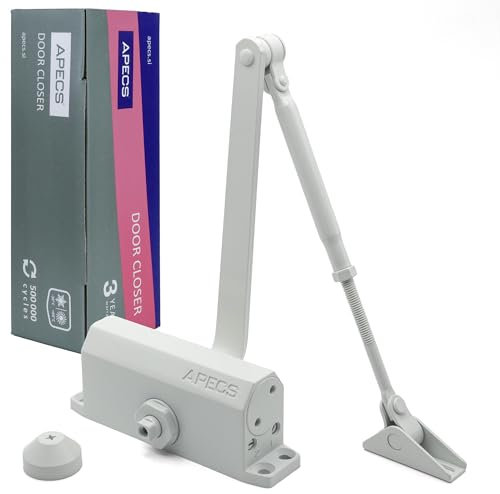 APECS Automatischer Hydraulik Türschließer innentür und haustür Breite türen bis 95 cm Gewicht bis 60 kg Weiß