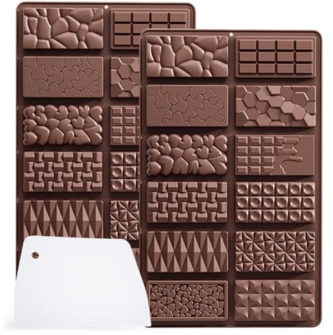 Moule Tablette Chocolat, Moule Silicone Chocolat, pour Barres énergétiques (2, YH1166)