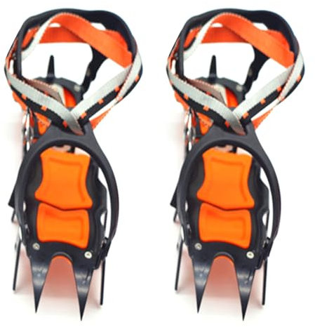 Fcnjsao 12-Zahn Steigeisen Zum Eisklettern Steigeisen Schnee Skid Spikes Winter Überschuhe Clip Steigeisen Für Bergsteigen Freien