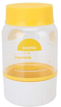 Tarro para Hacer Mantequilla Casera con Colador, Batidora Manual de Mantequilla con Recetas, Utensilio de Cocina