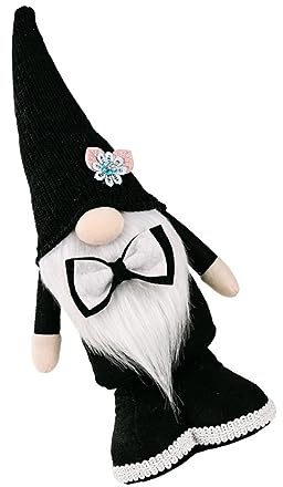 HOLIDYOYO Hochzeitspuppe Wichtel Figur aus Stoff mit Schwarzer Farbe als Bezaubernde Dekofigur und Geschenk für Party und Home Decor Geeignet