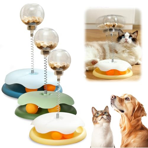 comepew 3 in 1 Interaktives Hundespielzeug, Wackelndes Hunde Leckerli Spielzeug, Futterautomat Spielzeug Futterball Slow Feeder Hund Feeder Ball Snackball Hund Leckerli Ball für Hunde Katzen (3PC)