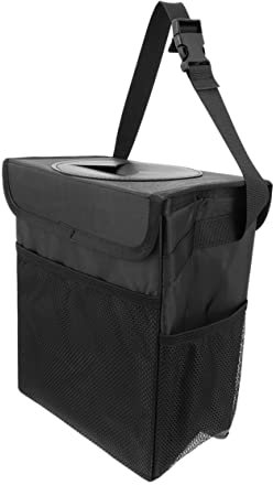 Ciieeo 1Stück Multifunktionale Wasserdichte Auto Aufbewahrungstasche mit Deckel Große Kapazität für Lebensmittel Getränke und Abfall für Roadtrips