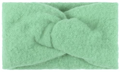 styleBREAKER Damen Feinstrick Stirnband Twist Knoten Winter, Mint | Eng anliegendes Polyacryl-Gewebe für 49-54 cm Kopfumfang (auch Kinder), schützender Mützen-Ersatz, 30°C Maschinenwäsche.