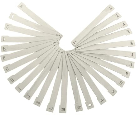 SUPVOX 26pcs Wooden Vinyl Record Dividers Alphabetical Organizer A-z Storage Separators for CD DVD Shelves and Binder Index Dividers