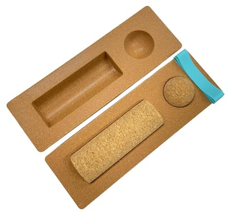 Kork-Fuß-Balance-Board, 4-in-1-Set Mit Balance-Blöcken, Roller, Massageball Und Zehenbändern, Fußstärkung, Gleichgewichtsstabilität Und Funktionstraining, For Workouts Im Büro Und Zu Hause