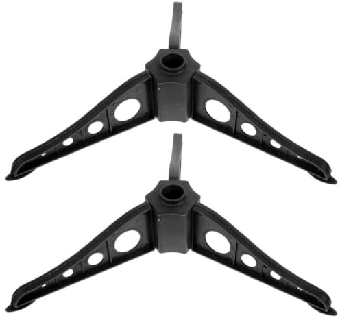 GLEAVI 2 Pezzi Supporto per Albero di Natale Finto in Plastica Nera Resistente, Base Stabile Che Previene Inclinazioni, Design Elegante per Decorazioni Natalizie in Casa