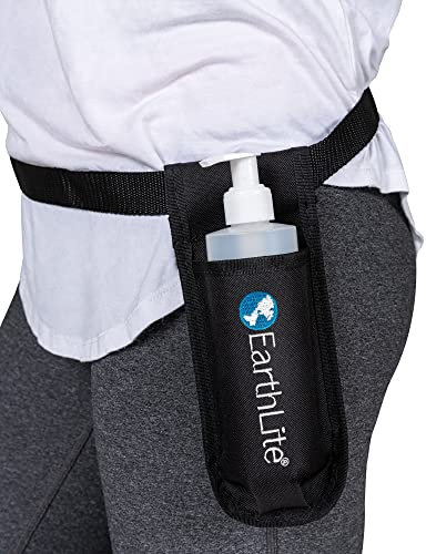 EARTHLITE Kit simple porte-flacon - Incl. flacon et porte-flacon simple ajustable très résistant pour huile ou lotion de massage (227 g)