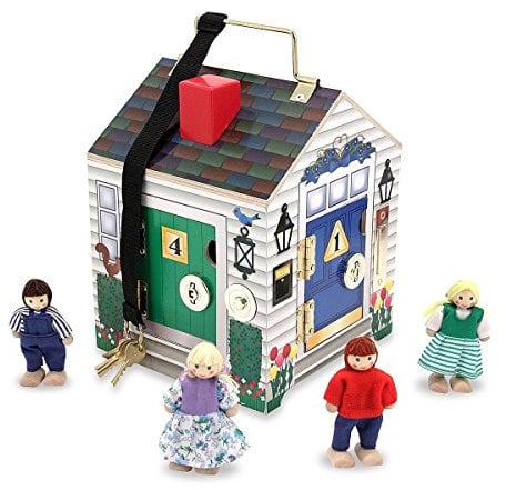 Melissa & Doug Maison En Bois À Sonnettes, Jouets d'éveil et 1er âge, Jouets de développement en bois pour enfants, Jouet en bois, Cadeau pour garçons et filles de 3 4 5 6 7 ans
