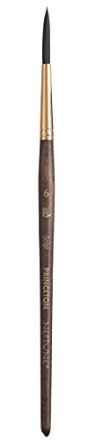 Princeton Artist Brush, Pinsel für Wasserfarben, Serie 4750, Borsten aus synthetischen Eichhörnchenhaaren, Script, Size 6 Script