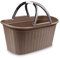 CESTA ELEGANCE 58X38X28 MANICI TORTORA