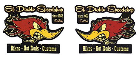 Speedshop 134 2X EL Diablo Aufkleber/Sticker/Hot Rod/Rockabilly/V8/US Car