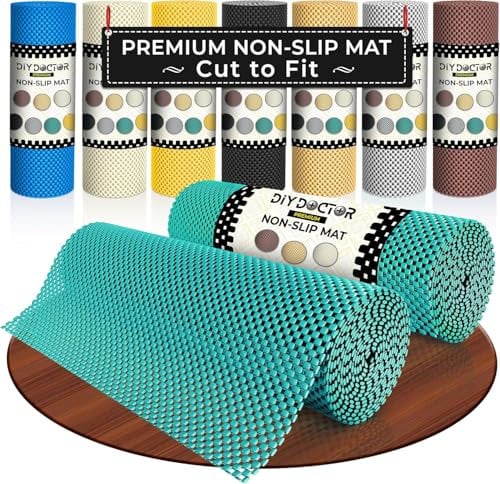 DIY Doctor Rouleaux antidérapants (2 Pack) – 190x30cm Tapis en Caoutchouc antidérapant pour Tapis, moquettes et sols stratifiés – Vert