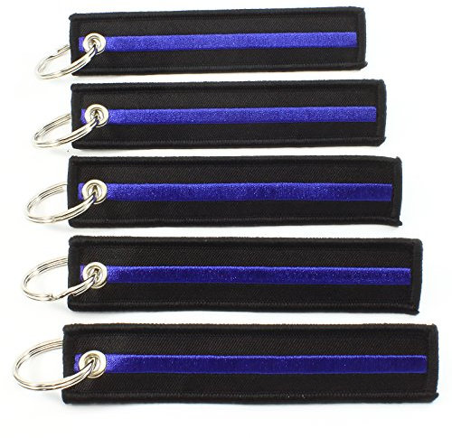 Thin Blue Line – Schlüssel Ketten – 5 x – von rotary13b1