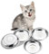 VENTION Stainless Steel Whisker Relief Cat Food Bowl, Shallow Metal Cat Bowls Set, 7-56 Oz Replacement Pet Cat Feeding Dishes for Raised/Elevated Stands, Work for Dog Plate, Dishwasher Safe