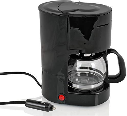 Ha ba Cafetière 12 V, 170 W, 600 ml, 6 tasses, noire, pour camping, voiture, bateau