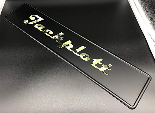 Jackplott Fun KfZ-Kennzeichen individuell gestalltbar für Tuningtreffen, Fotos, Messen (Matt Schwarz)