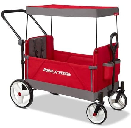 Radio Flyer Convertible Stroll 'N Wagon, Red