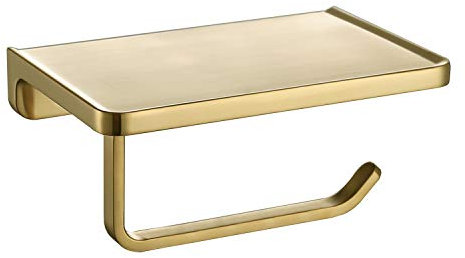TRUSTMI SUS304 Porte-Papier Toilette en Acier Inoxydable brossé Doré Single Holder Or brossé.
