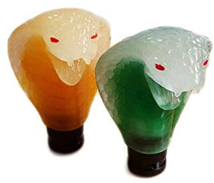 JINGLINGKJ Schaltknauf Nachahmung eines echten Cobra MT AT Universal Fashion Technology Schaltknauf Kopf 3 Adapter 1 Stck