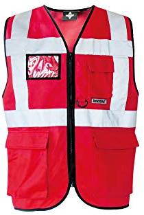 Funktionsweste - Multifunktion, mit Taschen KXMFRL, rot, L