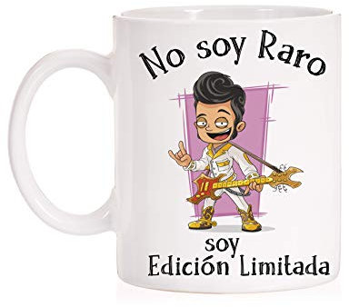 FUNNY CUP Taza No Soy Raro Soy edición Limitada. Taza Elvis Presley. (Modelo 3)