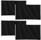 4 Stück massive schwarze Flagge, 91 x 152 cm, einfarbig, schwarz, DIY-Flagge mit Messingösen, schwarze Gartenflagge, Polyester-Flagge, Banner, verblasst nicht, Zimmer, Innen- und Außendekorationen