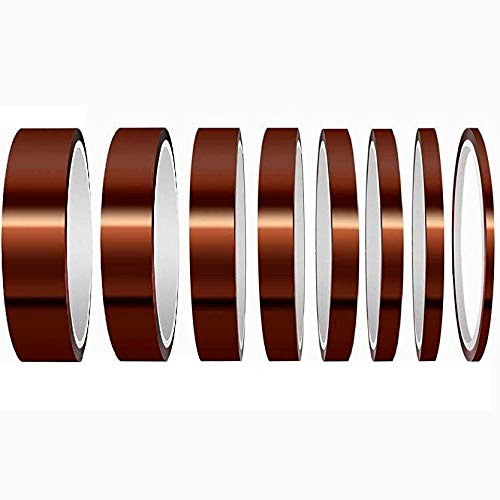 Kapton Klebeband Hitzebeständiges Tape Elektronik selbstklebend Isolierband für hohe Temperaturen 3mm 5mm 6mm 9mm 10 mm 12mm 15mm 19mm 25mm 30mmx 33M (9 mm)