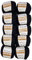 10 x 50g Strickwolle YarnArt Baby Cotton mit 50% Baumwolle, 500 Gramm Wolle einfarbig (schwarz 460)