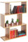RICOO Regal 97 x 70 x 25 cm, Standregal in Eiche braun – WM072-EW Spannplatte aus Holz, Büro Bücherregal, Wandregal klein, Regale & Ablagen, schmales Regal, Büro Bücherregale, kleines Regal
