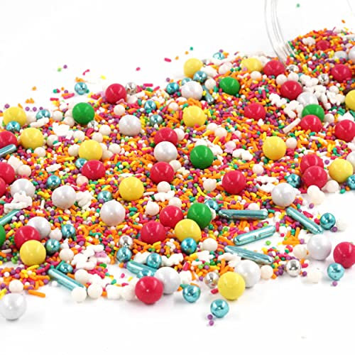 Streusel Ostern Hüpf Häschen Hüpf bunt 90g Zuckerstreusel Eastern Frühling STREUSEL GLÜCK Sprinkles für Tortendeko Geburtstag Hasen Muffins Cupcakes Cake Pops