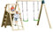 | MASGAMES | DOLOMITAS Challenger L | Zweisitzer Schaukel | Kletterbereich mit Kletternetz + Kletterwand | Heimgebrauch