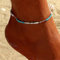 Handcess Bracelets de cheville Boho Argent Turquoise cheville Bracelets perles colorées Chaînes De Pied pour les femmes et les filles