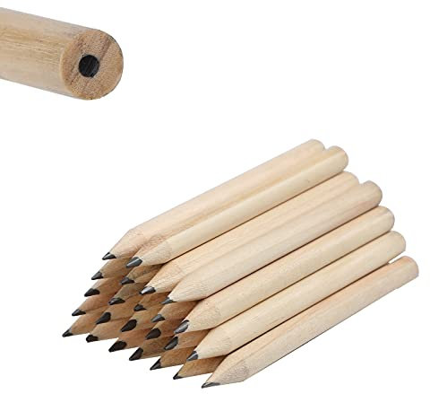 LUTER 24 Stück Kurze Fette Sechskantstifte Hexagon Bleistift Mini-Holzstifte Sechseckige Bleistifte Kurze Holzstifte Bulk für Vorschulkinder Kleinkinder Kindergarten Schule Zuhause